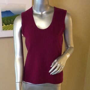 ANN TAYLOR | 100% Cashmere Sleeveless Sweater Top